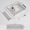 MADRIER Ceiling Light LED matt nickel, white, 1-light source, Remote control