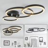 SORTE Ceiling Light LED chrome, black, 1-light source