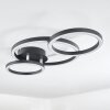 SORTE Ceiling Light LED chrome, black, 1-light source