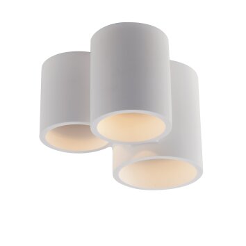 Luce-Design BANJIE Ceiling Light can be painted with regular paint, white, 3-light sources