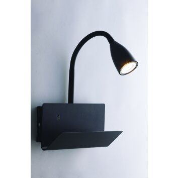Luce-Design GULP Wall Light black, 1-light source