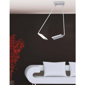 Luce-Design BOOK Ceiling Light LED silver, 2-light sources