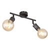 Globo OTTILIE Ceiling Light dark brown, matt nickel, 2-light sources