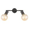 Globo OTTILIE Ceiling Light dark brown, matt nickel, 2-light sources