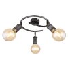 Globo OTTILIE Ceiling Light dark brown, matt nickel, 3-light sources