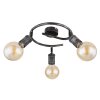 Globo OTTILIE Ceiling Light dark brown, matt nickel, 3-light sources