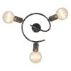 Globo OTTILIE Ceiling Light dark brown, matt nickel, 3-light sources