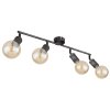 Globo OTTILIE Ceiling Light dark brown, matt nickel, 4-light sources