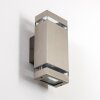 Lutec outdoor wall light Stainless steel color, 2-light sources