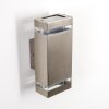 Lutec outdoor wall light Stainless steel color, 2-light sources