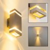 Lutec outdoor wall light Stainless steel color, 2-light sources
