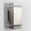 Lutec outdoor wall light Stainless steel color, 2-light sources