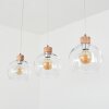 ANDEER Pendant Light chrome, Ecru, 3-light sources
