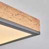SALMI Ceiling Light LED brown, Wood like finish, black, 1-light source, Remote control