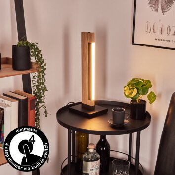 INZINO Table lamp LED Ecru, black, 1-light source
