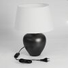 TAPONA Table lamp dark brown, matt nickel, 1-light source