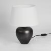TAPONA Table lamp dark brown, matt nickel, 1-light source