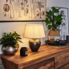 TAPONA Table lamp dark brown, matt nickel, 1-light source