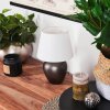 TAPONA Table lamp dark brown, matt nickel, 1-light source