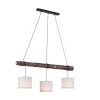 Leuchten-Direkt BARK Pendant Light Ecru, black, 3-light sources