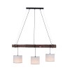 Leuchten-Direkt BARK Pendant Light Ecru, black, 3-light sources