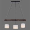 Leuchten-Direkt BARK Pendant Light Ecru, black, 3-light sources
