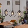 TERCEL Pendant Light dark brown, matt nickel, black, 3-light sources
