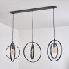 TERCEL Pendant Light dark brown, matt nickel, black, 3-light sources