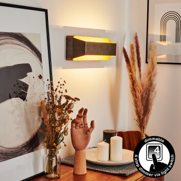 CLARENS Wall Light LED brown, grey, 1-light source