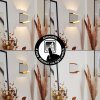 CLARENS Wall Light LED brown, white, 1-light source
