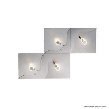 Grossmann FLOW Ceiling Light LED aluminium, 4-light sources