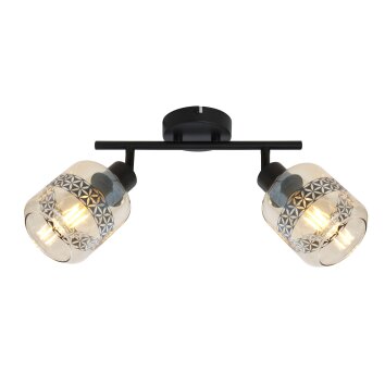 Globo LAZARUS Ceiling Light black, 2-light sources