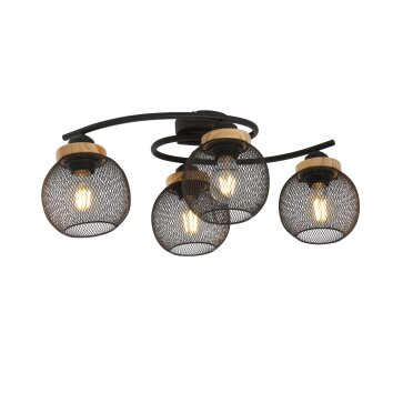 Globo PABLO Ceiling Light black, 4-light sources