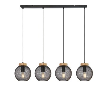 Globo PABLO Pendant Light black, 4-light sources