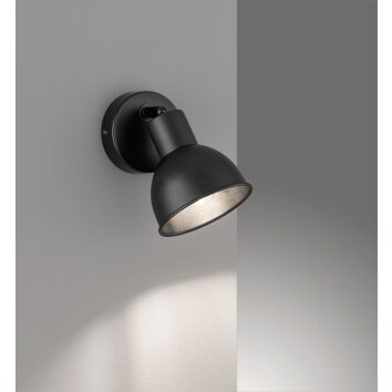 Fischer-Honsel SPEEDY Wall Light black, 1-light source
