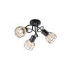 Fischer-Honsel STRAW Ceiling Light black, 3-light sources