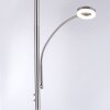 Leuchten-Direkt LOLASMART-ROCCO Floor Lamp LED brushed steel, 1-light source, Remote control