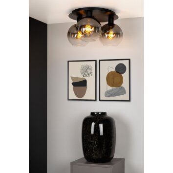 Lucide MARIUS Ceiling Light black, 3-light sources