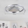 BUREN Ceiling Light LED matt nickel, 1-light source