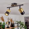 NEFTENBACH Ceiling Light brass, black, 2-light sources
