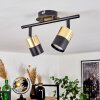 NEFTENBACH Ceiling Light brass, black, 2-light sources