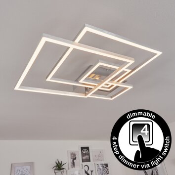BUREN Ceiling Light LED matt nickel, 1-light source