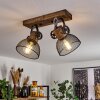 ORNY Ceiling Light Dark wood, black, 2-light sources