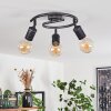 ERMATINGEN Ceiling Light dark brown, matt nickel, 3-light sources