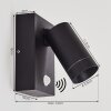HAKAMKEN Outdoor Wall Light black, 1-light source, Motion sensor