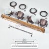 HERFORD Ceiling Light Dark wood, 4-light sources