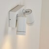 HAKAMKEN Outdoor Wall Light white, 2-light sources, Motion sensor