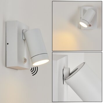 HAKAMKEN Outdoor Wall Light white, 1-light source, Motion sensor