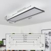 SALMI Ceiling Light LED black, white, 1-light source