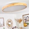 BAGAHA Ceiling Light LED brown, Wood like finish, 1-light source, Remote control